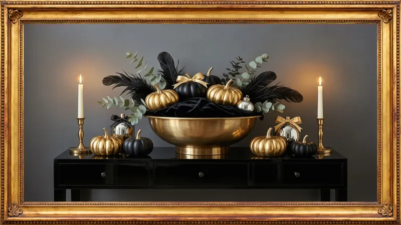 Black and gold Halloween